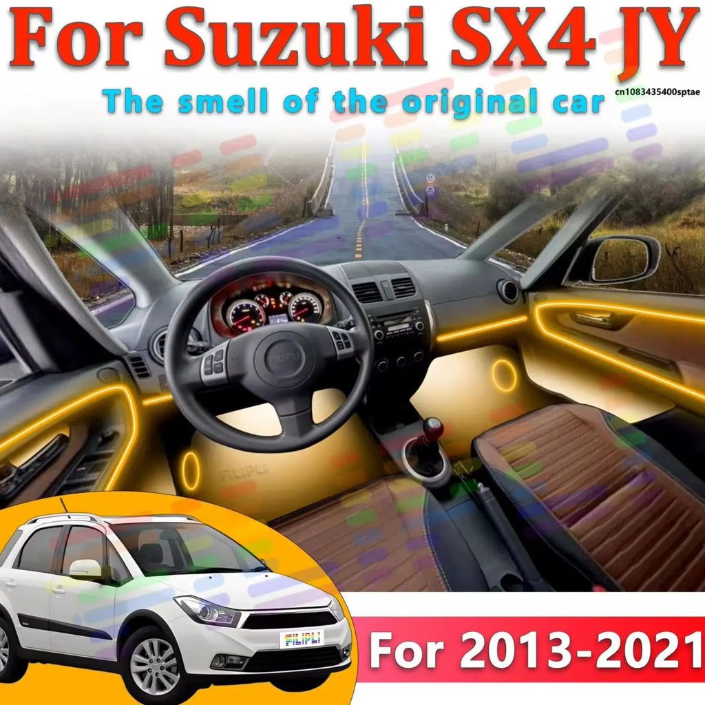 64 RGB - Neon Strip - for Suzuki SX4 2013-2021 - App Control - Car Interior Lighting | AUTOKITSHOP