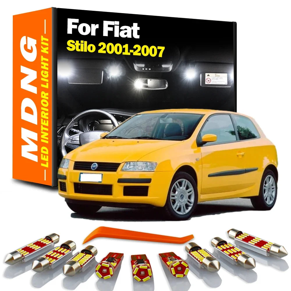 14-Piece LED Interior Light Kit for Fiat Stilo - Canbus Error-Free Bulbs | AUTOKITSHOP