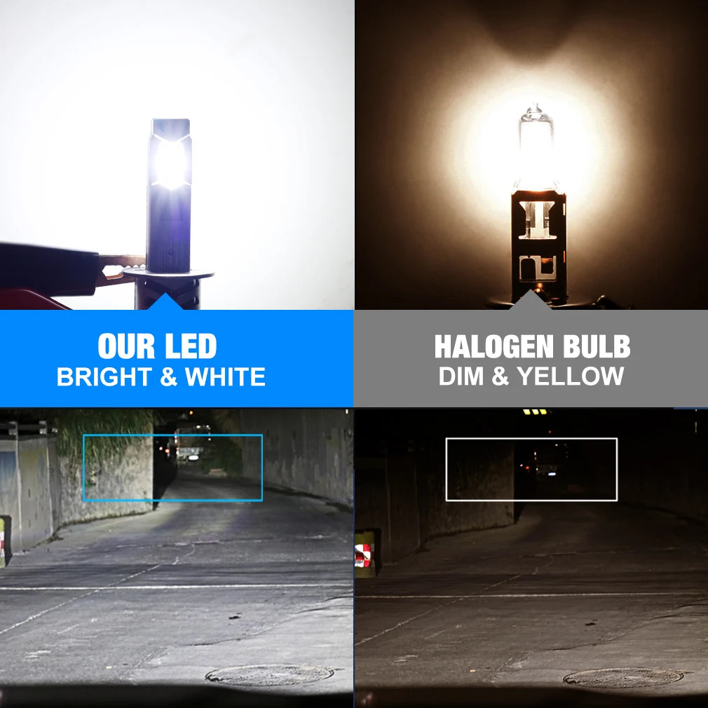 XSTORM H1 LED Lights Bulbs Canbus 60000LM 100w H3 H7 LED Headlight With Fan H1 Turbo Lamps