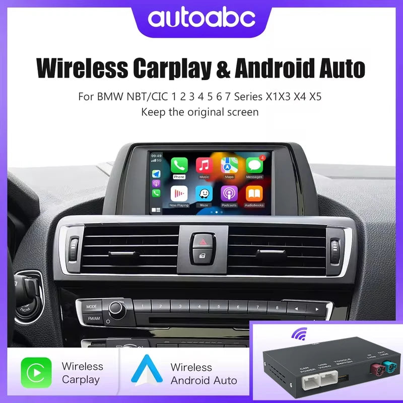 Wireless CarPlay and Android Auto Mirror Link function decoder for BMW NBT CIC system 1 2  | AUTOKITSHOP