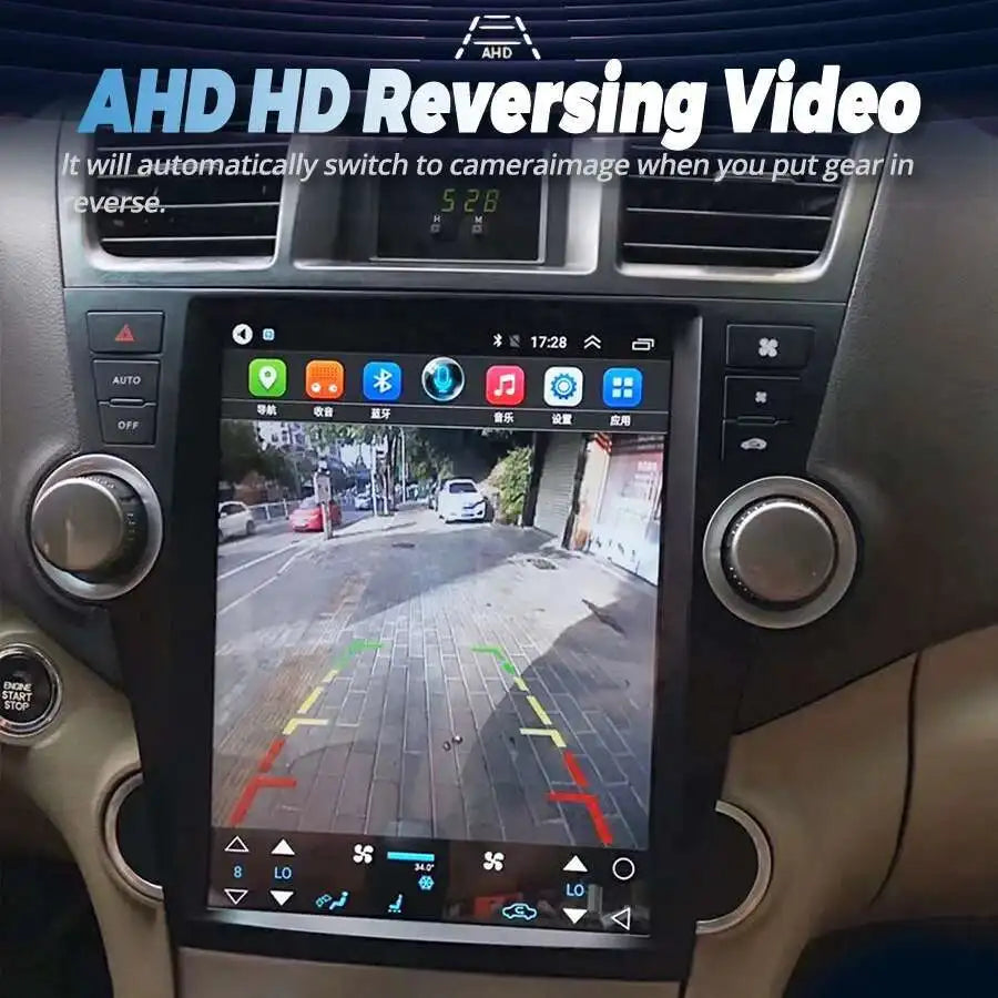Stereo HU For Toyota Highlander 2009-2013 Android 14 Bluetooth 12.1'' Carplay Navi DSP Car