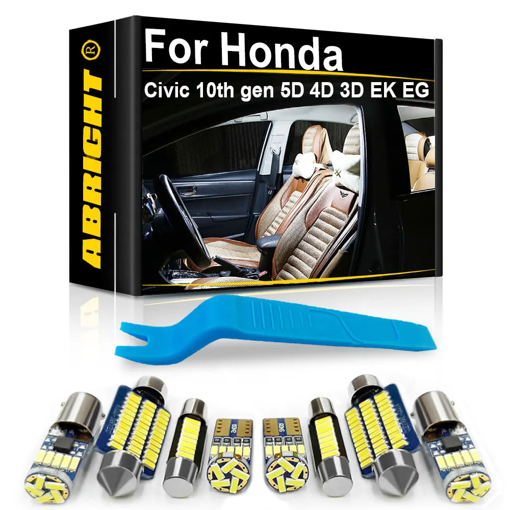 LED Interior Light Kit for Honda Civic 10th gen 5D 4D 3D EK EG Coupe Hatch - Canbus Error-Free Bulbs | AUTOKITSHOP