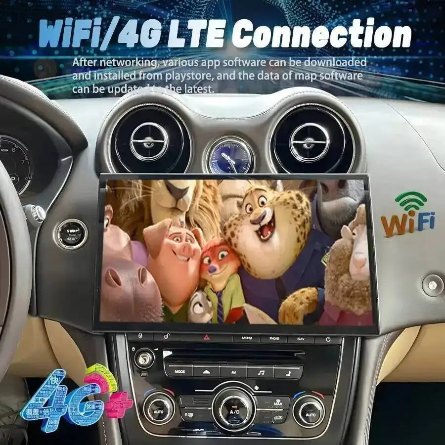 GPS Head Unit Bluetooth Multimedia Player 13.3 Inch Android 15 Car Stereo Screen DSP For J | AUTOKITSHOP
