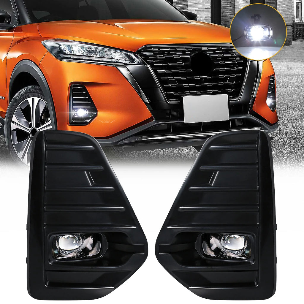 For Nissan Kicks 2021 2022 Fog Lamps Led Kit Front Bumper Headlights Daytime Running Light | AUTOKITSHOP