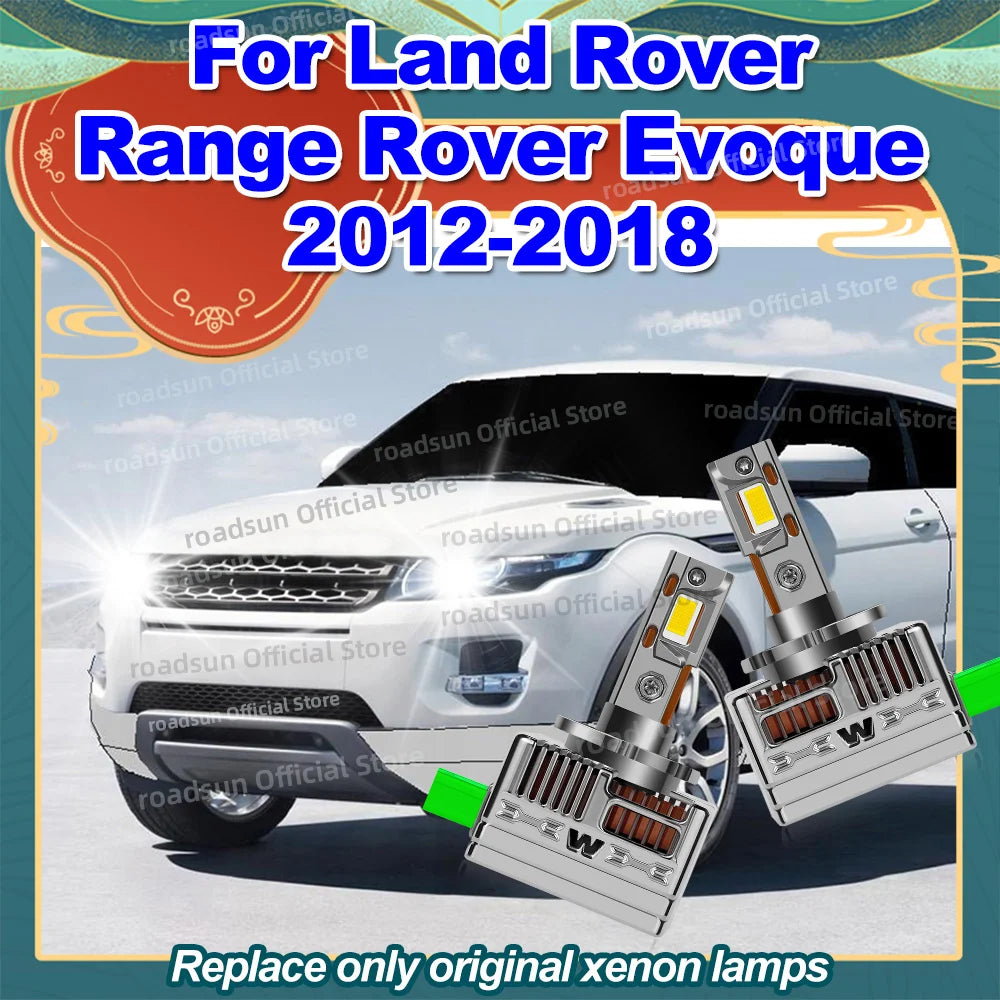 LED Bulb 50000LM Canbus Headlights Replace Original Xenon HID Light For Land Rover Range R