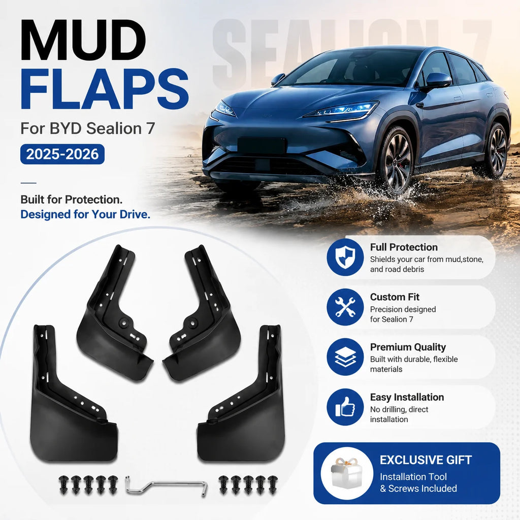 For BYD Sealion 7 2025-2026 4PCS Wheel Fender Car Mudguard Mudflap Anti-splash Flap Front  | AUTOKITSHOP