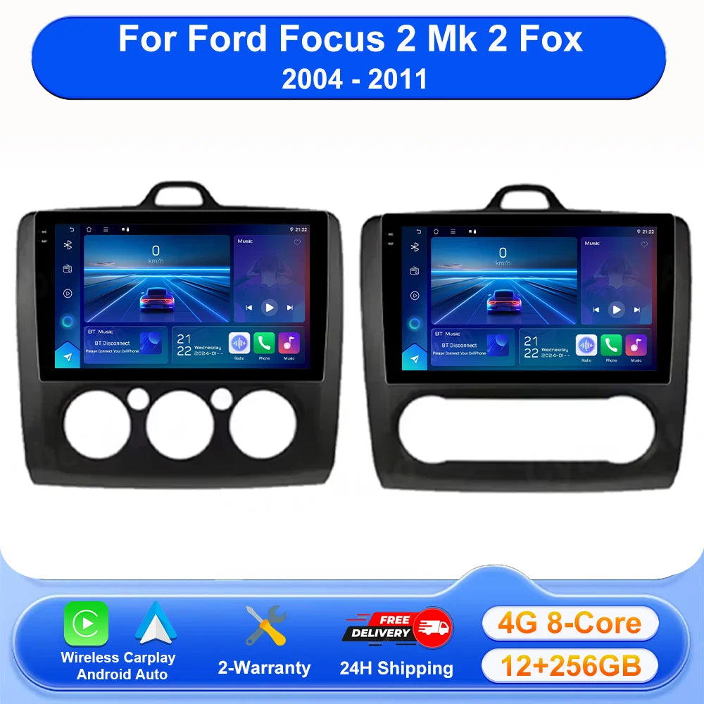 Android 16 Multimedia For Ford Focus 2 Mk 2 Fox 2004 - 2011 Auto Radio GPS Navigation Ster