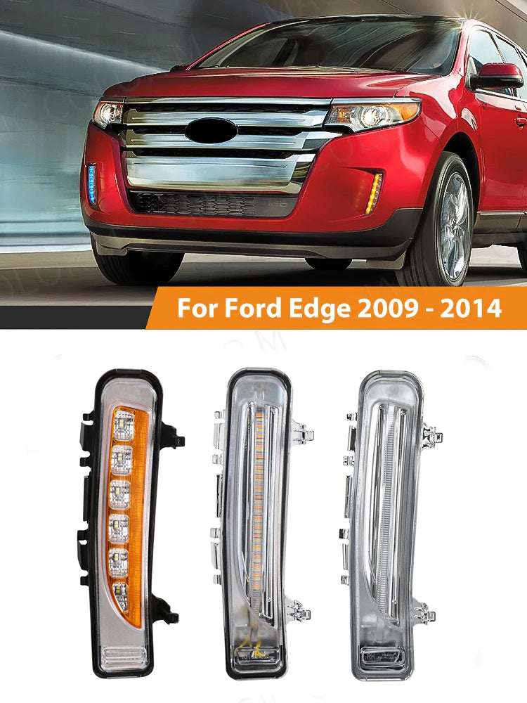 DRL For Ford Edge Everest 2011 2012 2013 2014 LED Daytime Running Lights Car Fog Lamp Whit | AUTOKITSHOP