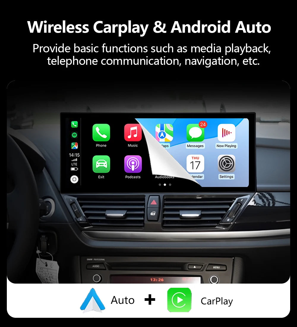 RHD Wireless Carplay Android For BMW X3 E83 2005 -2011 Car Radio Multimedia Player GPS Nav