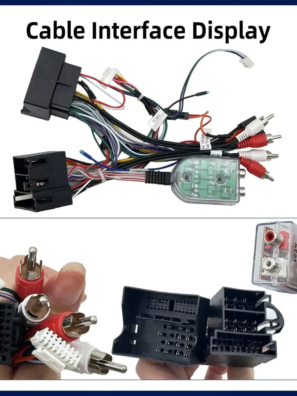 Car Radio Power Cable Wiring Harness with Audio Converter For Audi TT A3 S3 RS3 A4 S4 RS4