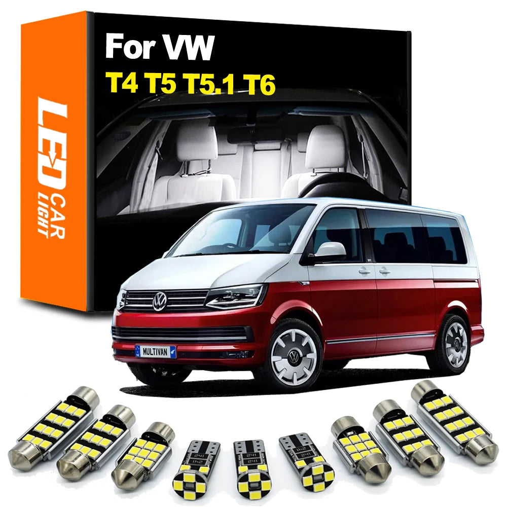 LED Interior Light Kit for Volkswagen VW Multivan Caravelle Transporter MK5 MK6 T4 T5 T5.1 T6 1990-2020 - Canbus Dome...