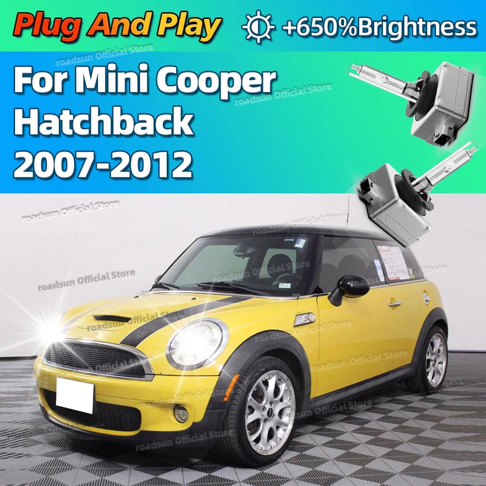 Super Bright 12V 35W HID Bulb Xenon Headlight D1S 6000K Lamp For Mini Cooper Hatchback 200