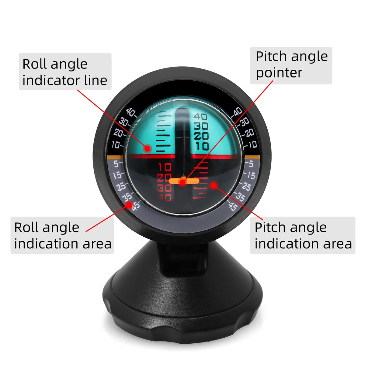 AD Multifunction Angle Slope Level Bubble Meter Finder Tool Gradient Balancer Car Vehicle Inclin - Automotive LED Light