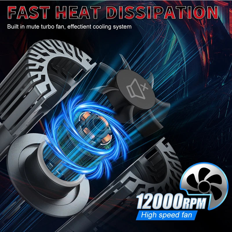 6000000LM H7 H4 Led Headlights CANBUS H11 H8 H9 9012 9006 9005 Turbo 5500W 5570 CSP Chips