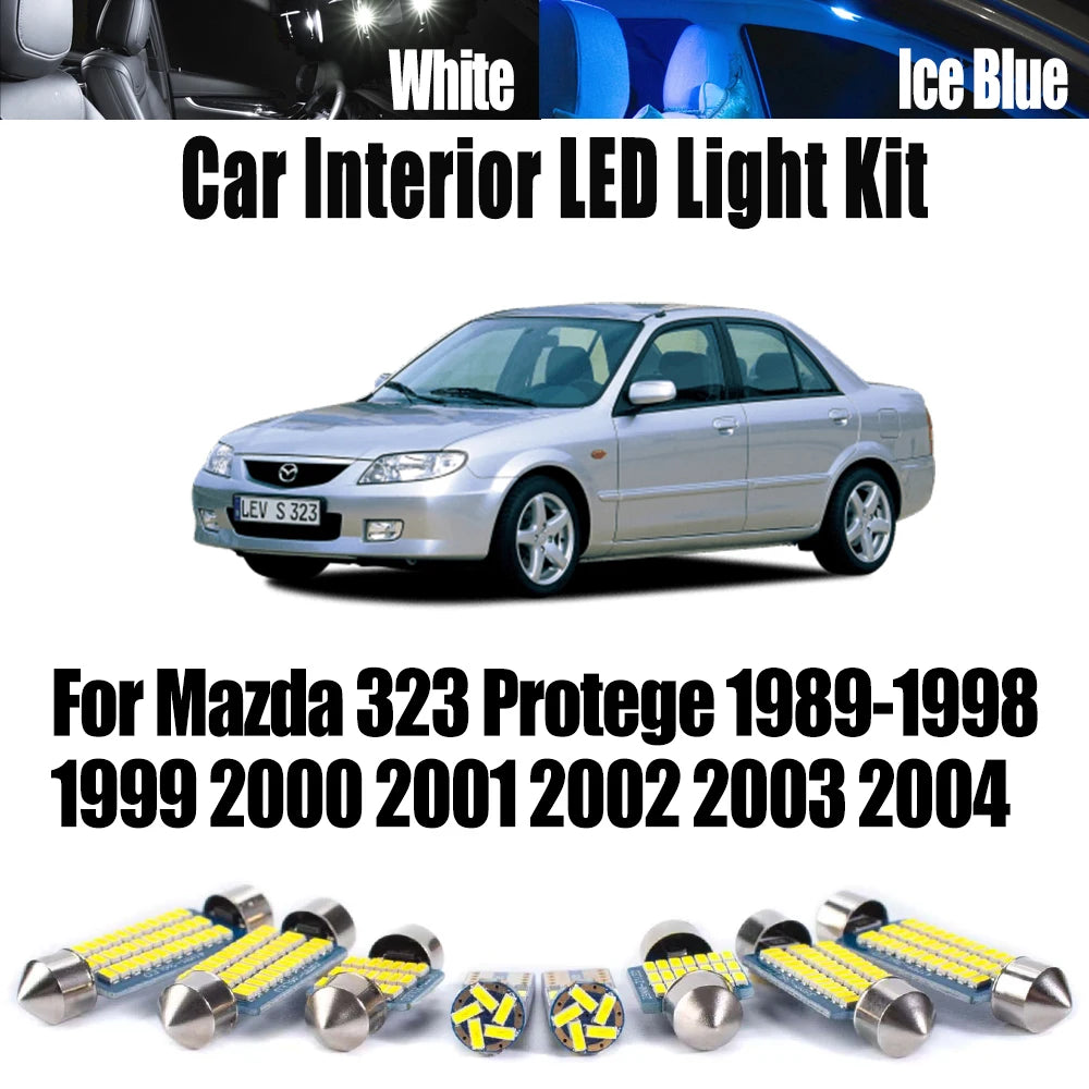 LED Interior Light Kit for Mazda 323 Protege 1989- 1999 - Canbus Dome Map Door Trunk Bulbs | AUTOKITSHOP