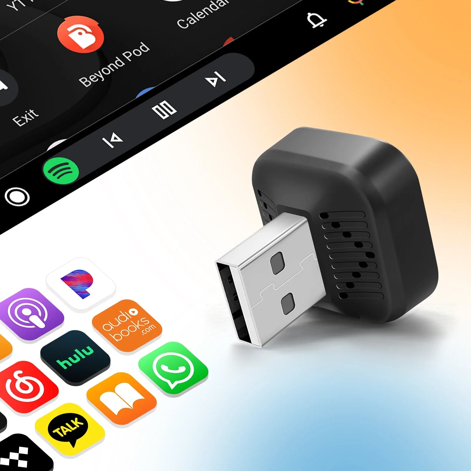 Wireless CarPlay 2in1 Dongle Wireless Android Auto Adapter AI Smart Box For Car With Wired