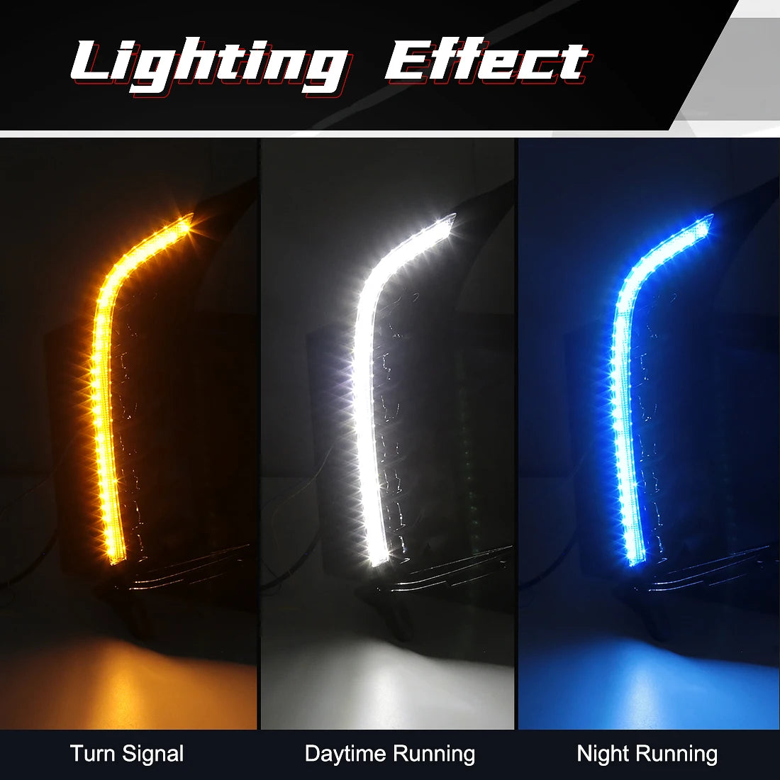 LED DRL For Toyota Camry SE XSE 2024 2025 Daytime Running Lights with Radar Hole Running D | AUTOKITSHOP