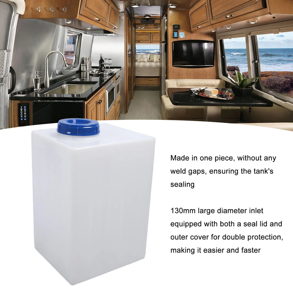 1Pc 3 Sizes 9/10/16 Gallons RV Water Storage Tank Heat Cold Resistant PE Fresh Water Tank for Tr - Automotive LED Light