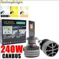 X8 240W LED Headlights 30000LM High Brightness Car Fog Light 4300K 6000K 3000K 3 Color Com