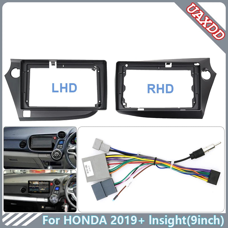 For 2009-2014 Honda Insight 9inch Radio Android Stereo Frame Panel Fascia Dashboard Audio