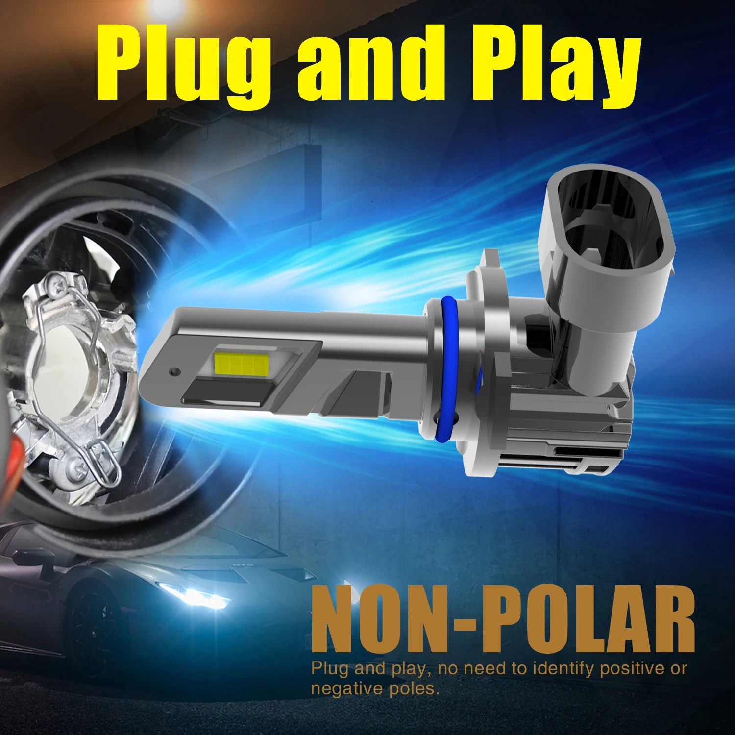 2x HIR2 Led Headlight Canbus No Error 9012 Car Bulb High Power 6000K White Light Diode Lam