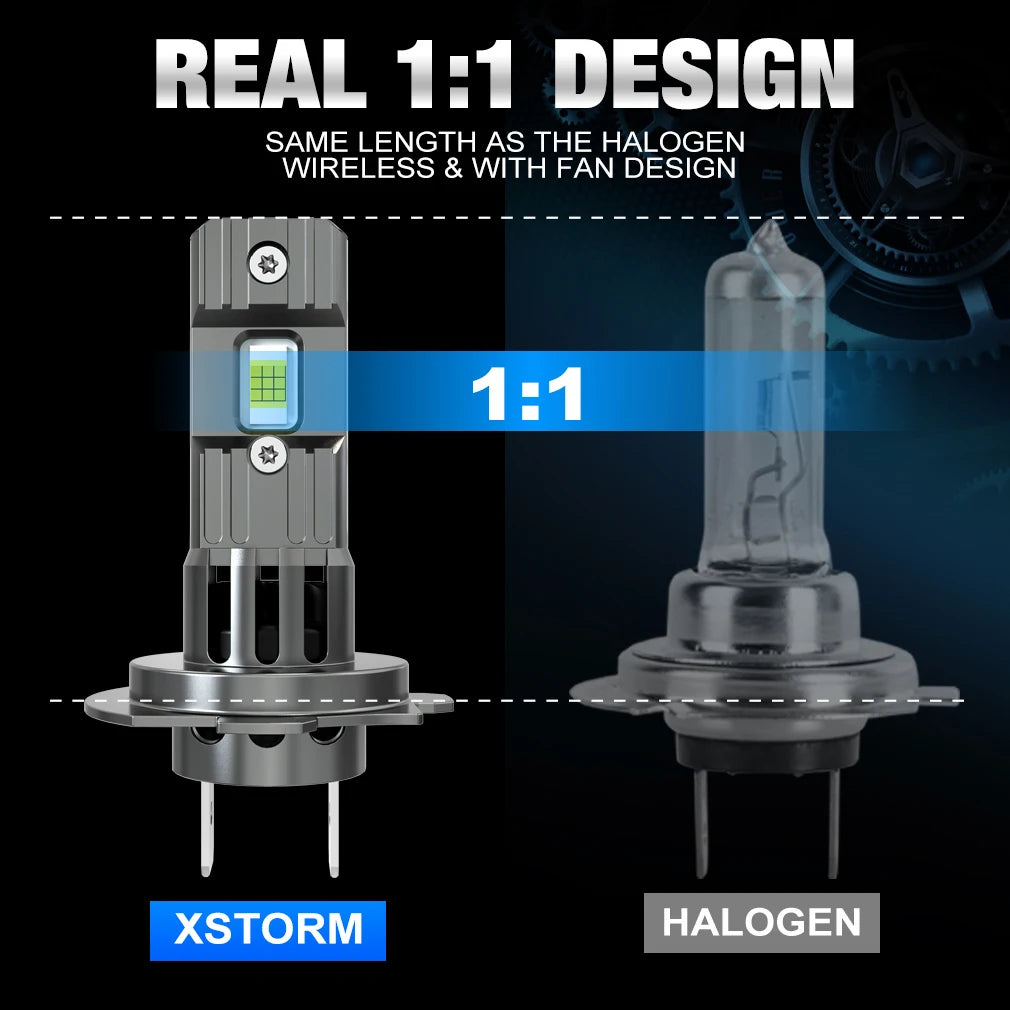 XSTORM H7 LED Headlight Kit Mini Bulb 100W 25000LM 6000K CSP for Car Headlamp 12V White Au