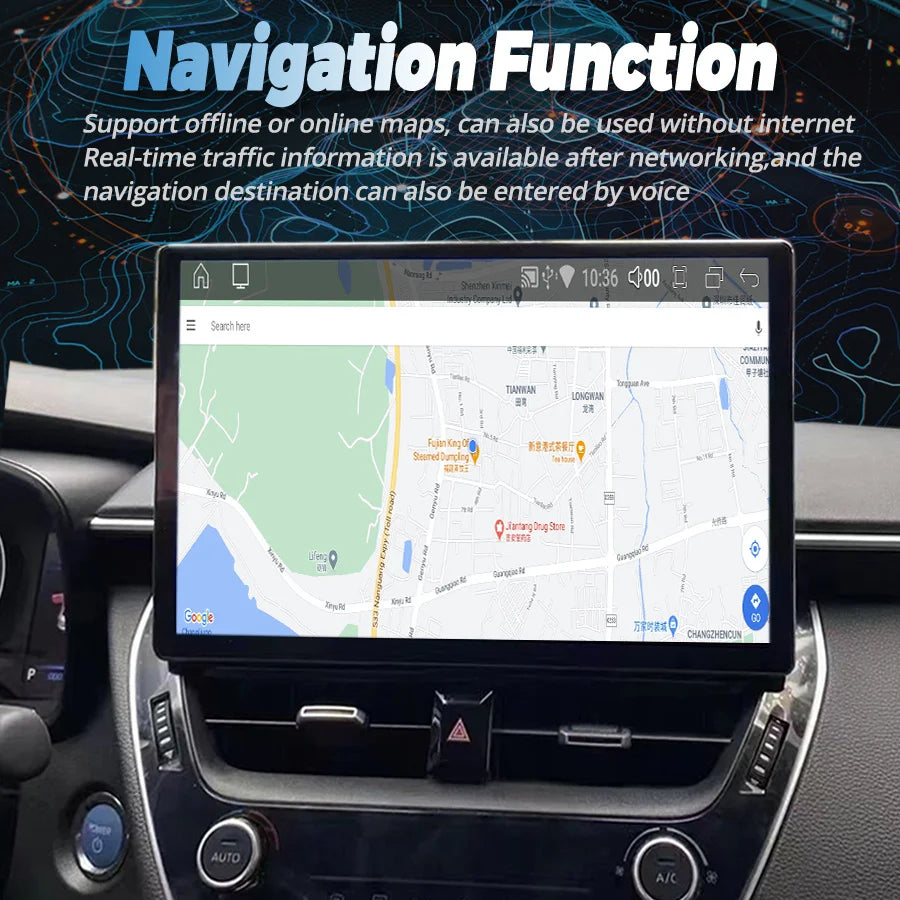 13.3inch 2K Android Radio Car Multimedia Screen For TOYOTA Corolla 2021 2022 Hybrid Stereo