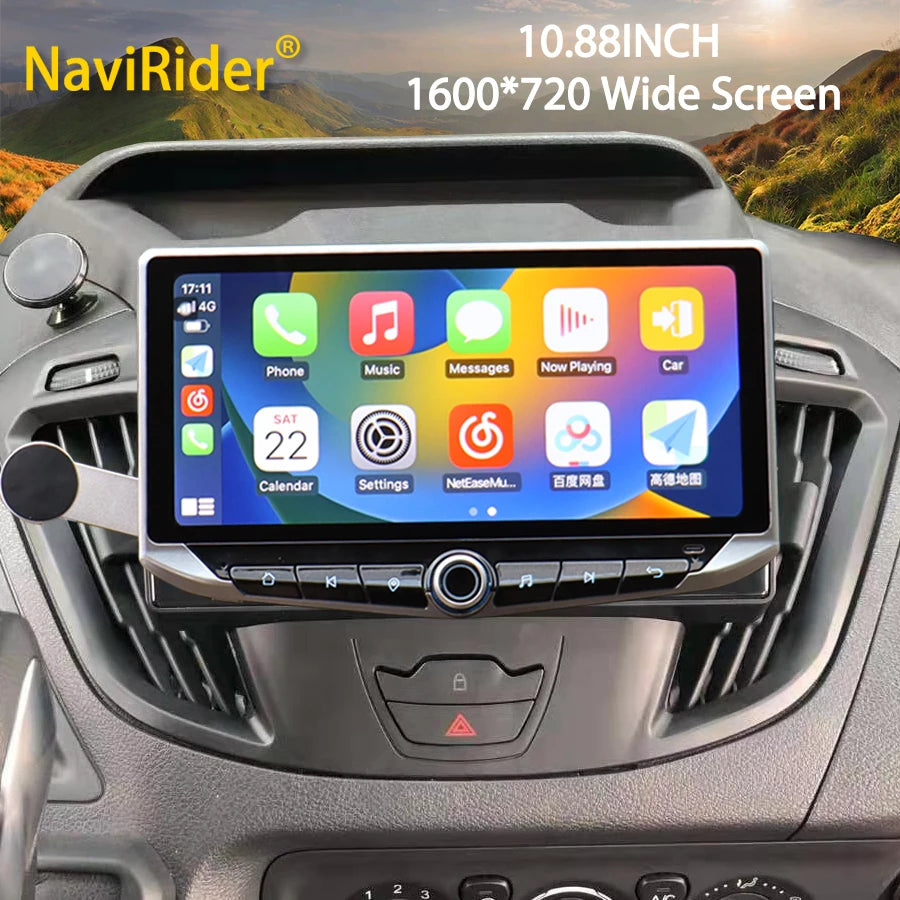 10.88inch Android Auto Qled Screen For Ford Transit Tourneo Custom 2013 Car Radio Multimed