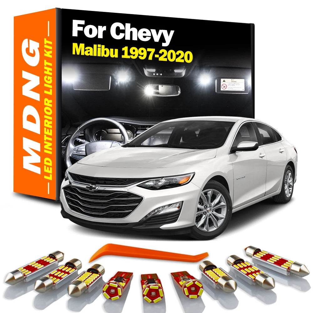 LED Interior Light Kit for Chevrolet Chevy Malibu 1997 -2016 - Canbus Dome Map Door Trunk Bulbs | AUTOKITSHOP
