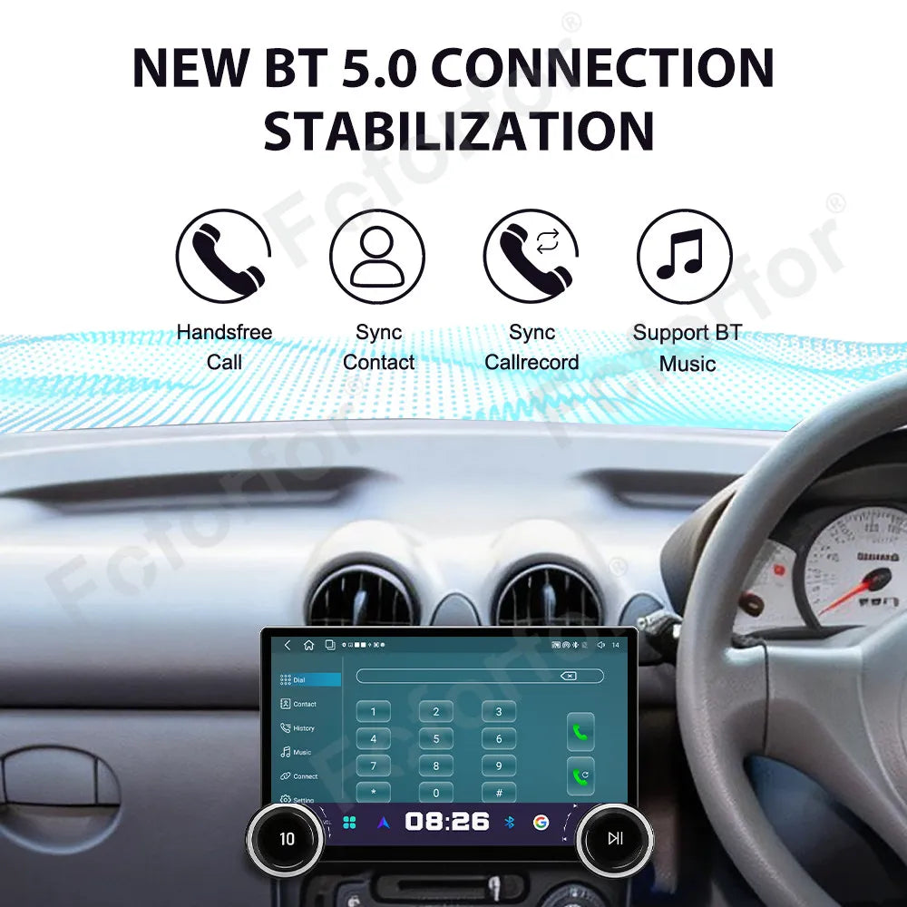 Modern Vision 11.5 Inch Android 15 Full HD Touch GPS Navi Media Player Wireless CarPlay He