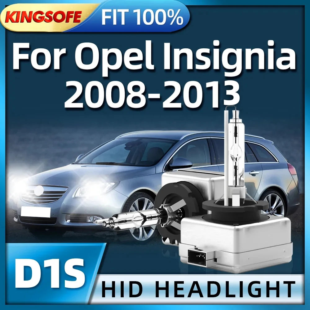 KINGSOFE 2Pcs 35W HID Xenon Bulb Car Headlight D1S 6000K Auto Light For Opel Insignia 2008