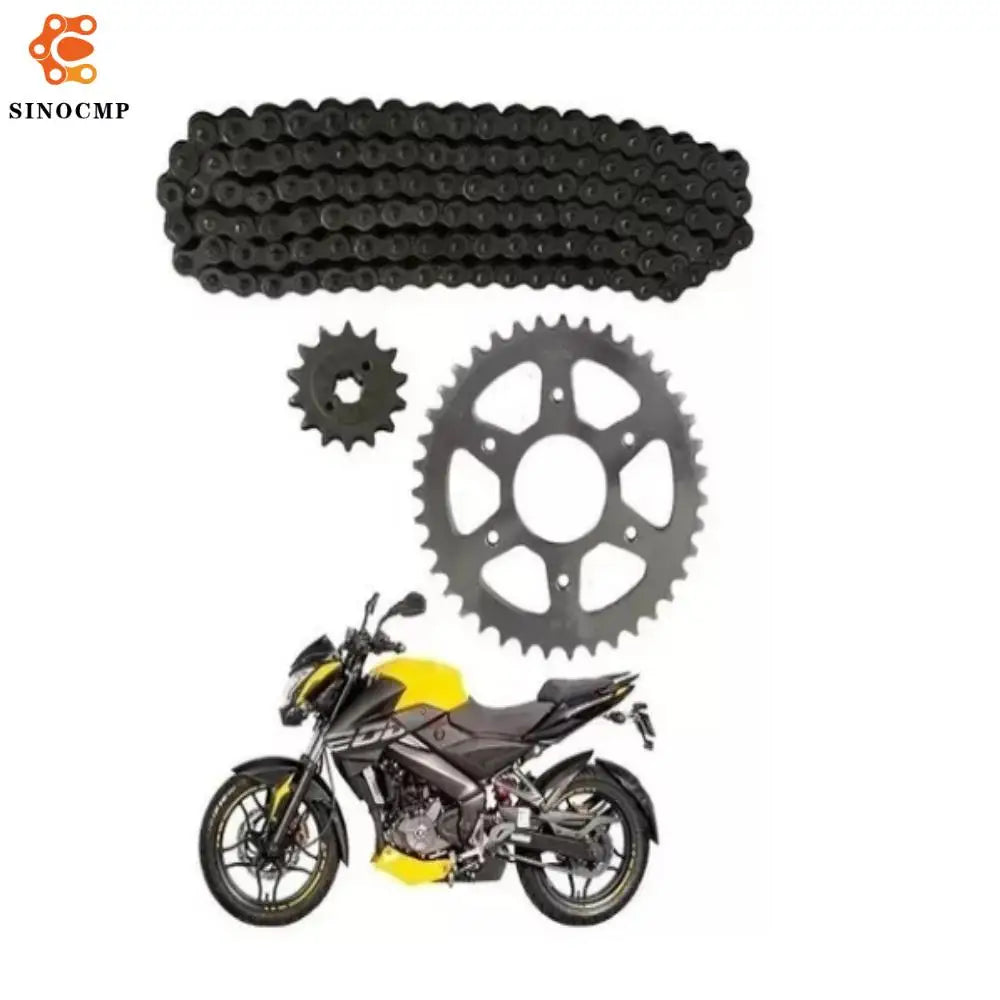 1 Set Enhanced Drag Chain Kit Steel Material 39T-14T-520H-116 For Bajaj Pulsar NS200 As200