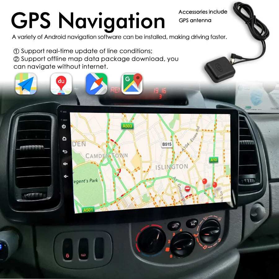 Car Multimedia Video Player For Opel Vivaro Renault Trafic 128GB ROM Android 12 Radio 2Din