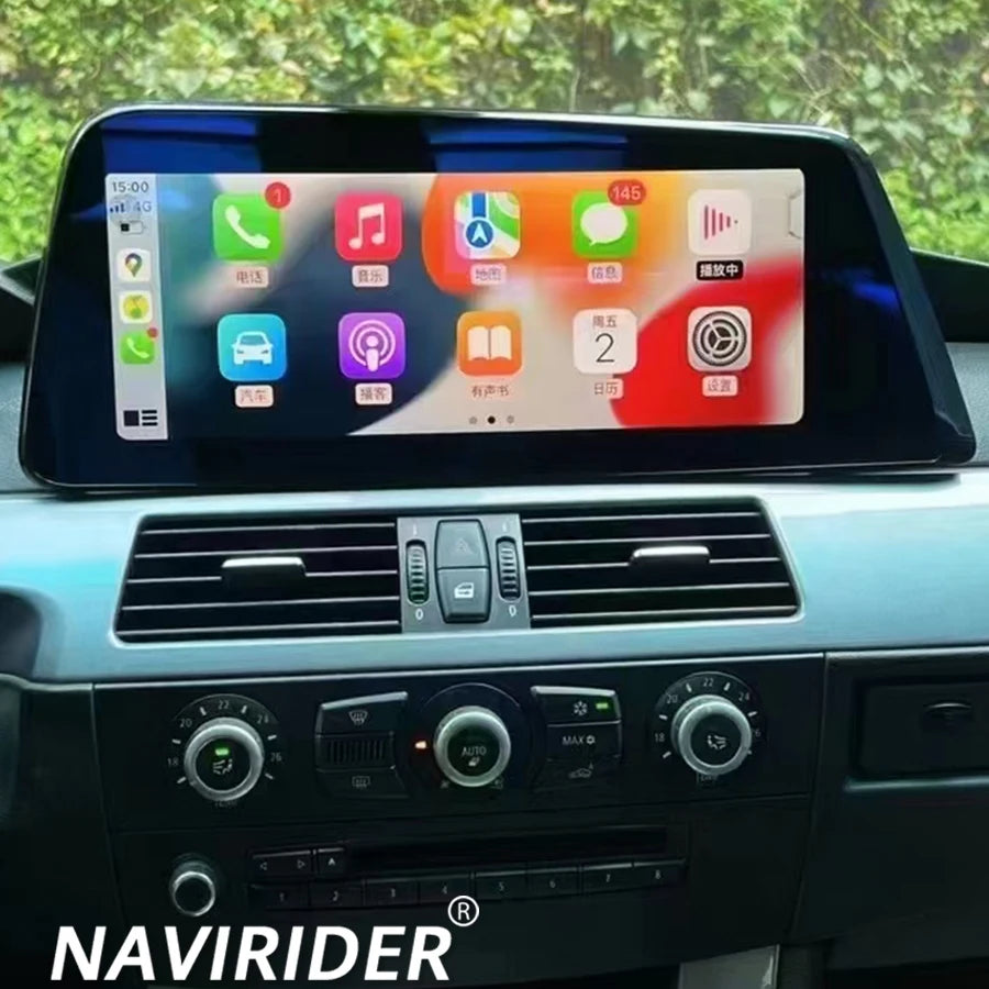 12.3 Inch Android 13 Car Radio Blade Screen For BMW 5 Series E60 E61 E63 E64 2007-2010 Mul