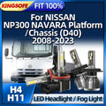 KINGSOFE 26000LM H4 LED Bulbs H11 Lamp Auto Lamp For NISSAN NP300 NAVARA 2008 2009 2010 20
