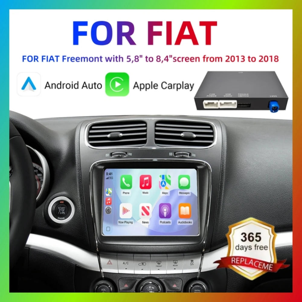 Wireless CarPlay Android Auto Retrofit Kit Decoder Box For Fiat Freemont 2013 2014 2015 20 | AUTOKITSHOP