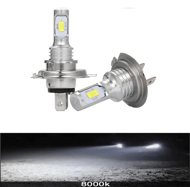 2Pcs H7 LED Headlight Bulbs SH1 H3 H11 H4 H6 20000LM 12V 6000K Auto LED Headlamp IP68 Conversion Hi/Lo Beam Kit Driving Light