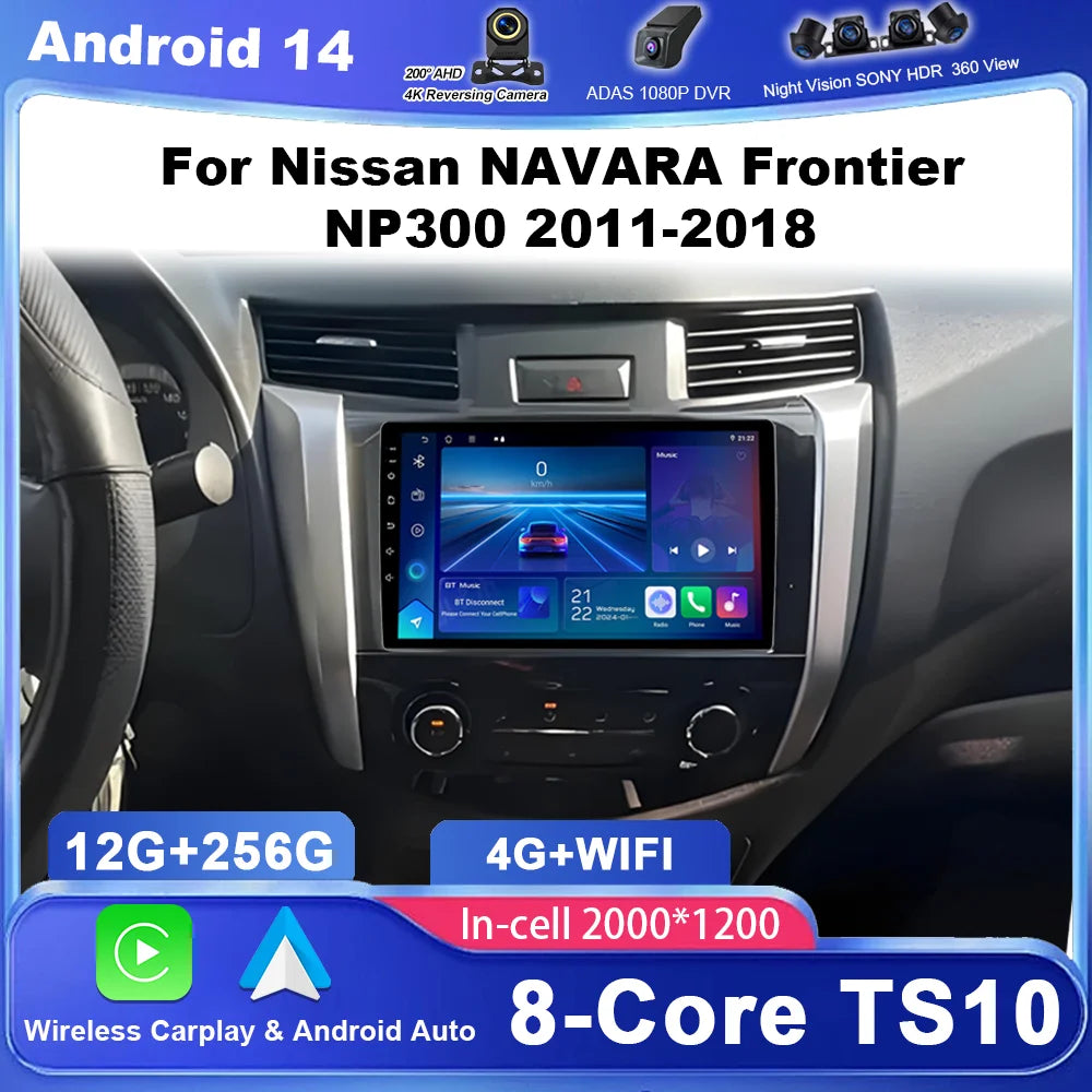 Car Android 15 Multimedia Player For Nissan NAVARA Frontier NP300 2011-2018 Auto GPS Navig