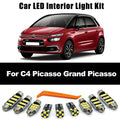 14PCS Car Bulb Accessories For Citroen C4 Grand Picasso I II 2007- 2015 2016 201 for C4 2007-2015 - Canbus LED Car Light