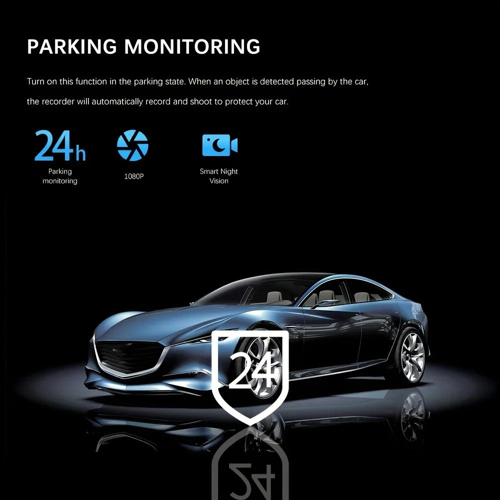 4Lens 360° Dash cam Voice 1080P Video Recorder Car DVR Recording camera Front left right Rear View Auto 4ch dashcam 24H Parking