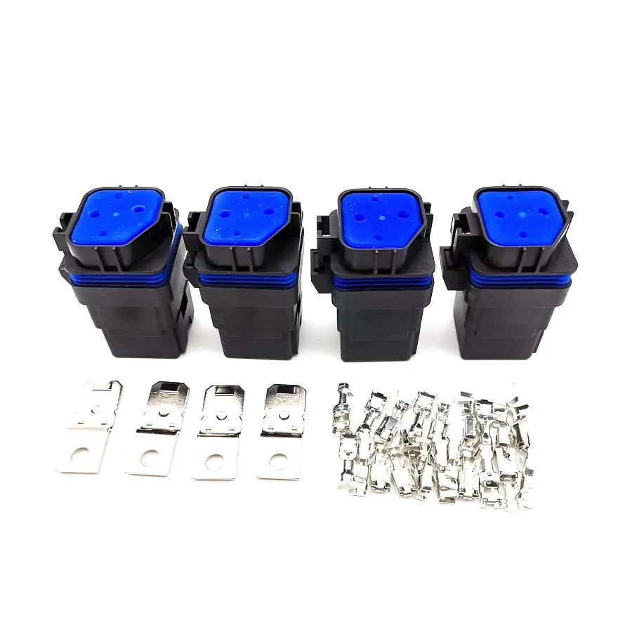 4set/lot 12V 40A 5Pin Car Relay & Holder Socket Integrated with Terminals Kit