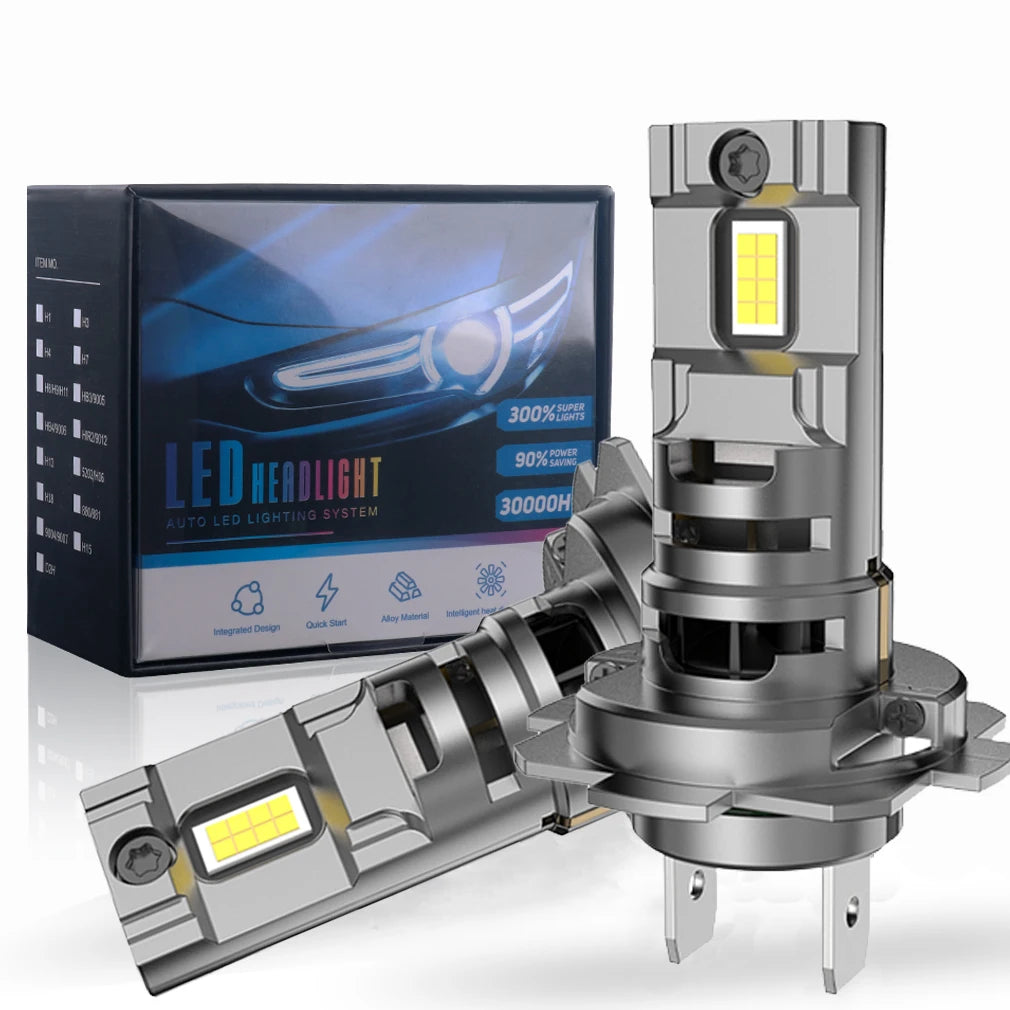 H7 LED Headlight Bulb Mini Wireless 60W 20000LM 6500K CSP for Car Headlamp Motorcycle Lamp