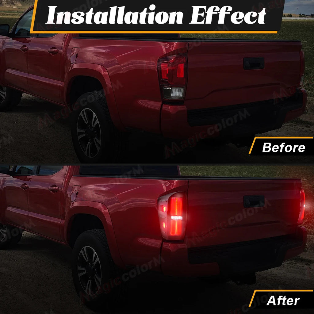 For Toyota Tacoma 2016 2017 2018 2019 2020 2021 2022 2023 Car Tail Lamps Rear Driving Brak | AUTOKITSHOP