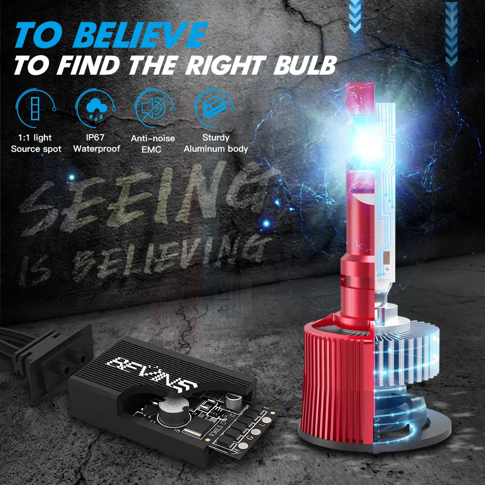 BEVINSEE 9012 HIR2 LED Headlight Bulb 90W 16000LM CANBUS Super Bright For VW for Tiguan fo