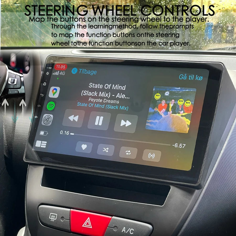 For Toyota Aygo Citroen C1 05-13 AI Voice Android 14 Car Video Player Radio Upgrade Autora