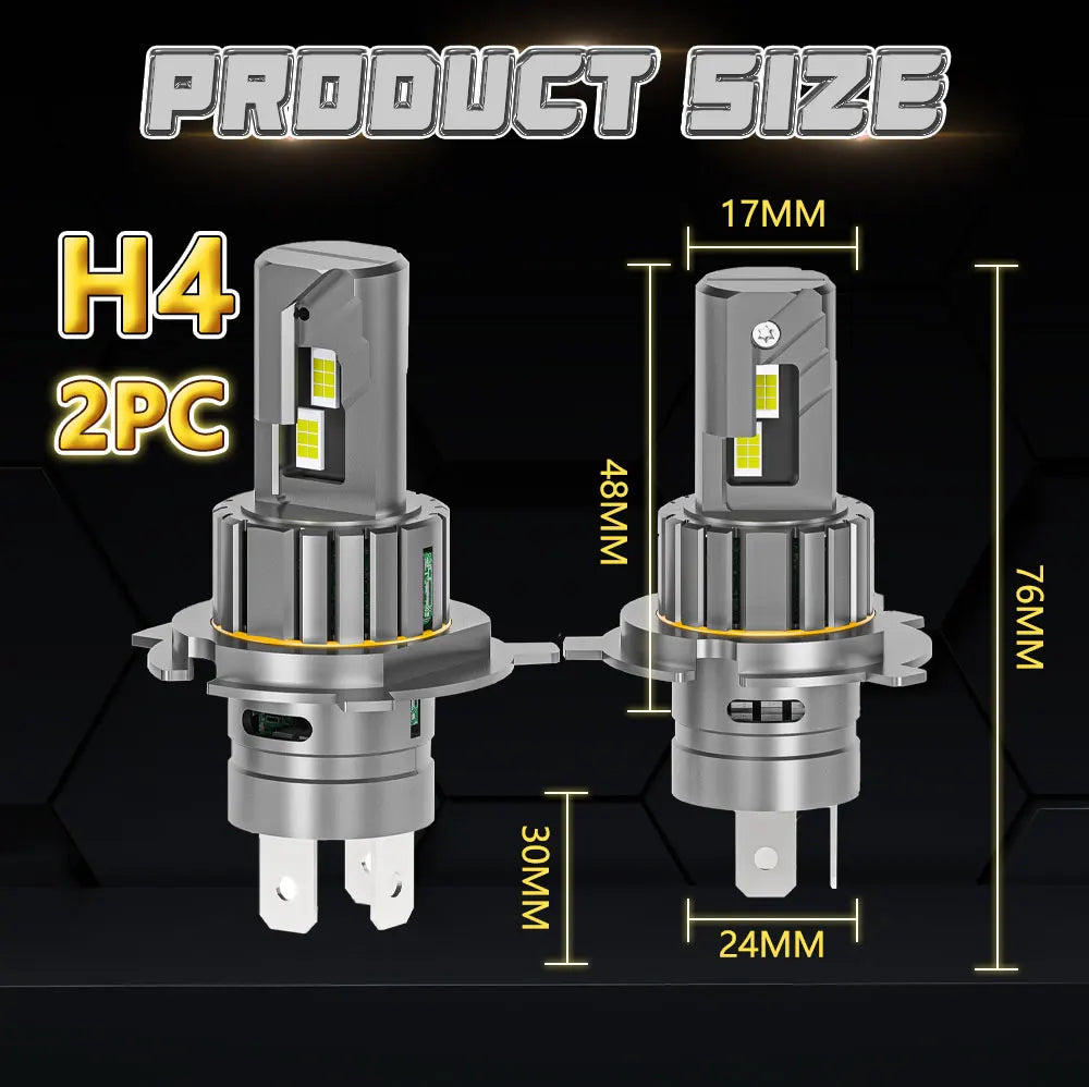 H4 H7 LED Headlight Bulbs CANBUS 9003 HB2 CSP LED Super Bright H4 HeadLamp for Moto/Car Wi