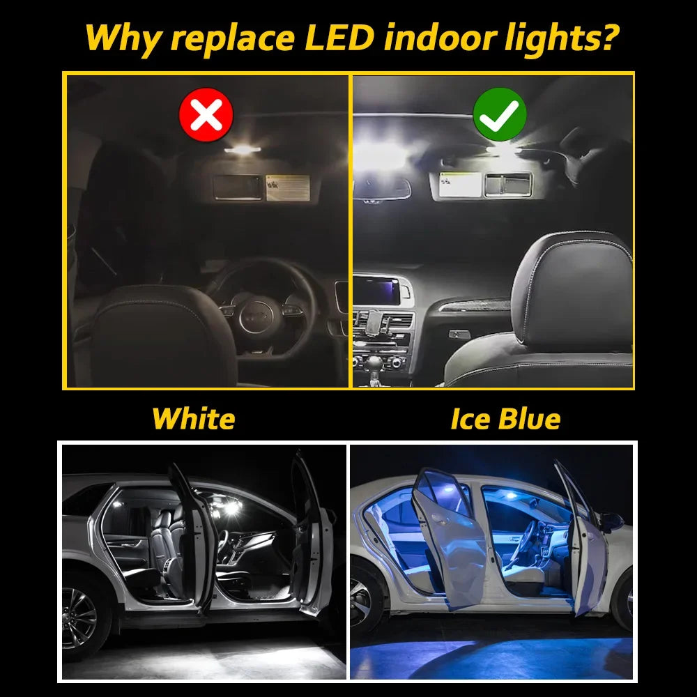LED Interior Light Kit for Chevy Avalanche Colorado Corvette S-10 Camaro Uplander Venture Sonic SS Spark Silverado As...