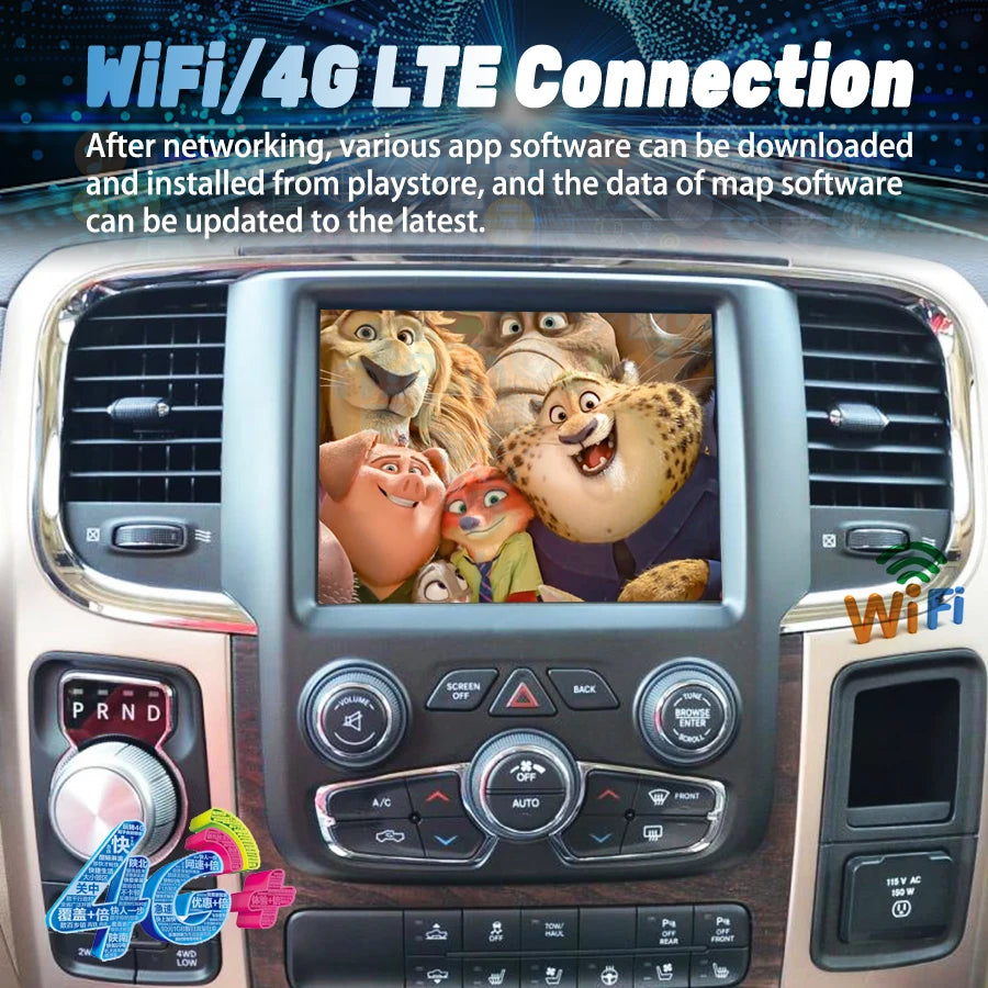 8.4" Android Smart Caplay Screen Car Radio For Dodge RAM 1500 2500 3500 2013-2018 Stereo M