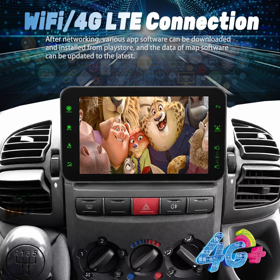 For Fiat Ducato 2002-2006 Citroen Jumper Peugeot Boxer 2002-2006 Stereo GPS Navi Carplay B