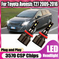 2X 3570 CSP Chips H11 H8 H9 LED Headlight 120W 6500K White 12V For Toyota Avensis T27 2009